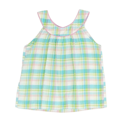 Blue Plaid Blouse