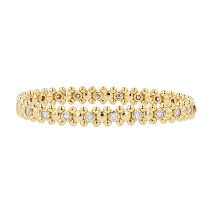 Sterling Silver Moissanite Bangle Bracelet