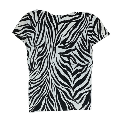 Black Animal Print Blouse