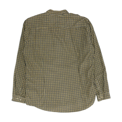 Beige Check Flannel Button Down