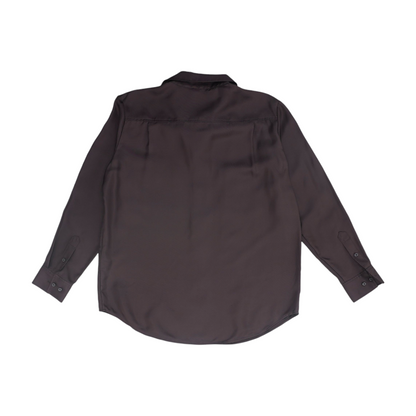 Burgundy Solid Long Sleeve Button Down