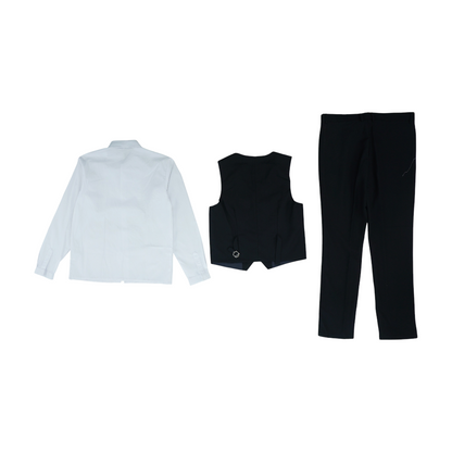 Black Solid 3pc Suit