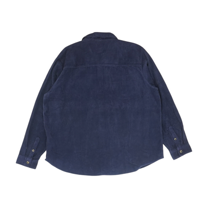 Navy Solid Long Sleeve Button Down