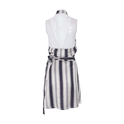 Beige Striped Mini Dress