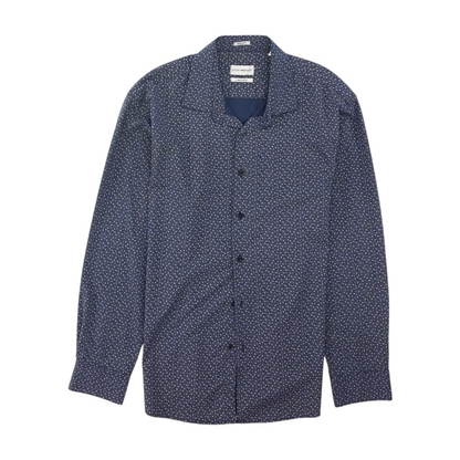 Navy Floral Long Sleeve Button Down