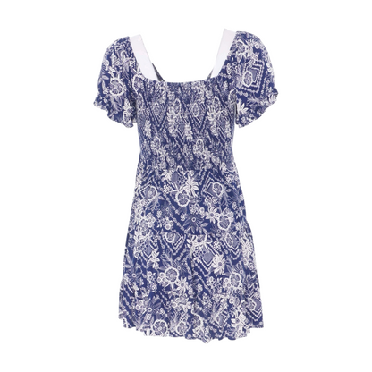 Navy Floral Mini Dress