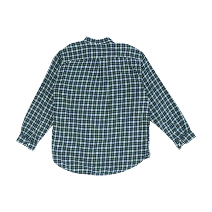 Green Plaid Flannel Button Down