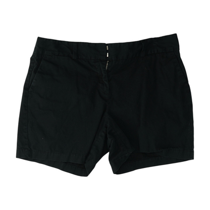Black Solid Chino Shorts