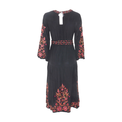 Black Petite Floral Midi Dress