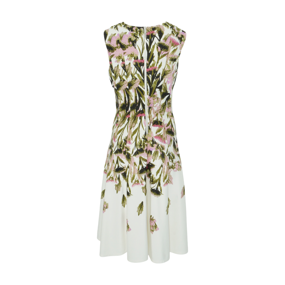Ivory Floral Midi Dress