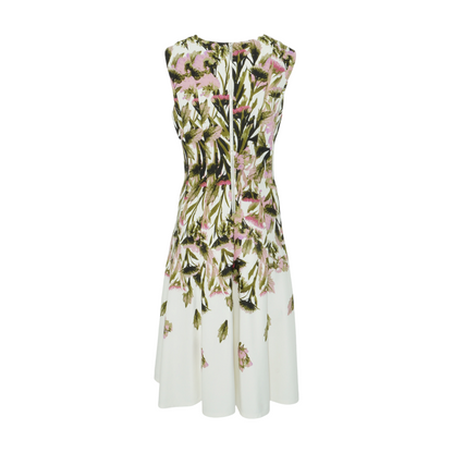 Ivory Floral Midi Dress