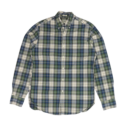 Green Check Long Sleeve Button Down