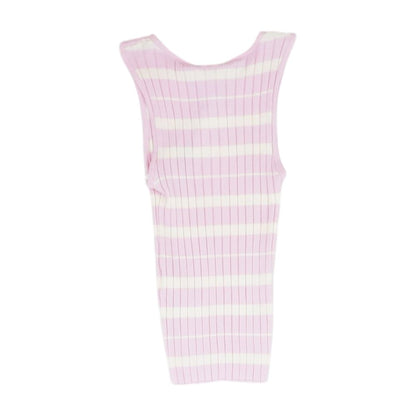 Pink Striped Knit Tank