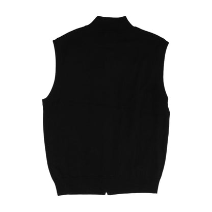 Black Solid Vest Sweater