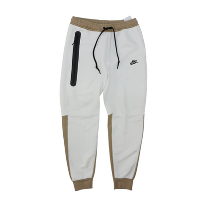 White Color Block Tapered Pants