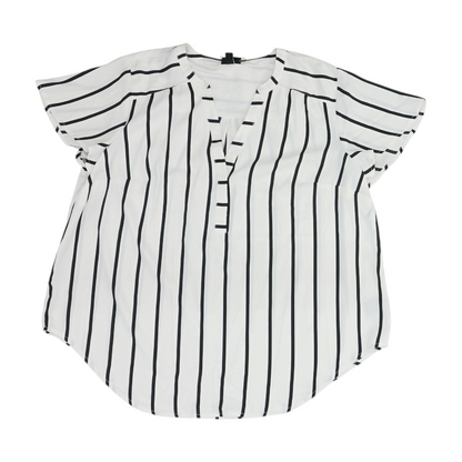 White Striped Blouse