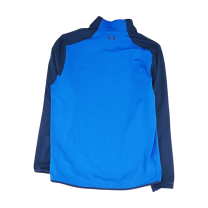 Blue Solid 1/4 Zip Pullover