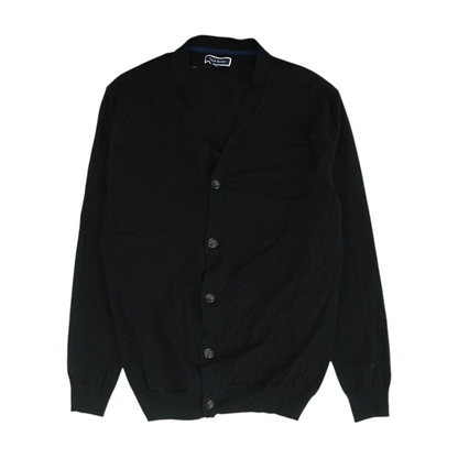 Black Solid Cardigan Sweater