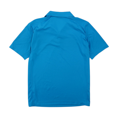 Blue Solid Short Sleeve Polo