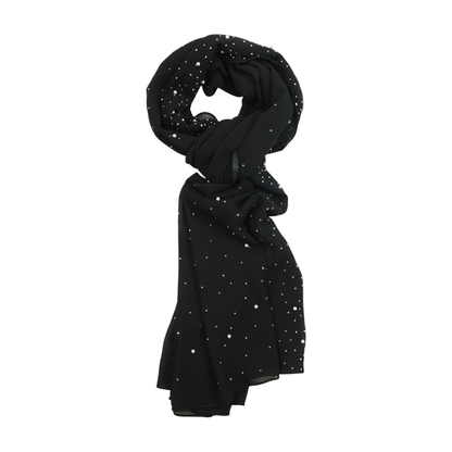 Black Polyester Scarf