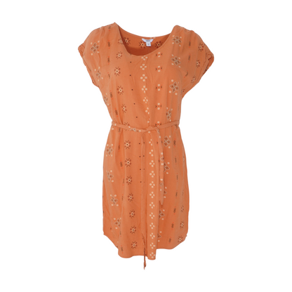 Orange Print Mini Dress