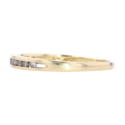 1/4 ctw 10K Yellow Gold Diamond Band Ring