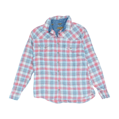 Multi Plaid Button Down