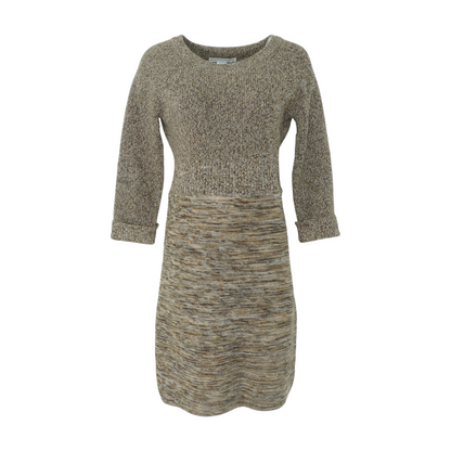 Brown Abstract Mini Dress