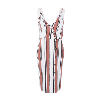 Multi Striped Midi Dress