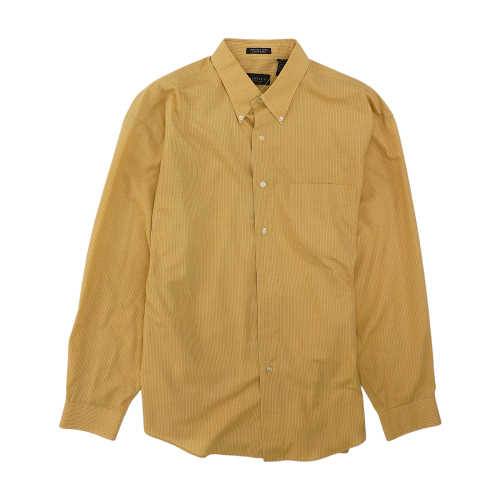 Tan Check Long Sleeve Button Down
