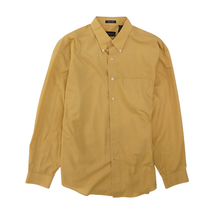 Tan Check Long Sleeve Button Down