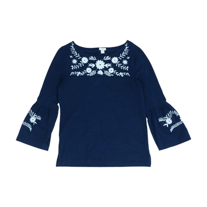 Navy Floral Blouse