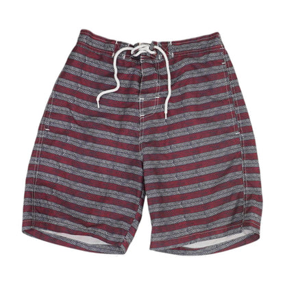 Gray Striped Board Shorts