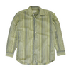 Green Striped Long Sleeve Button Down
