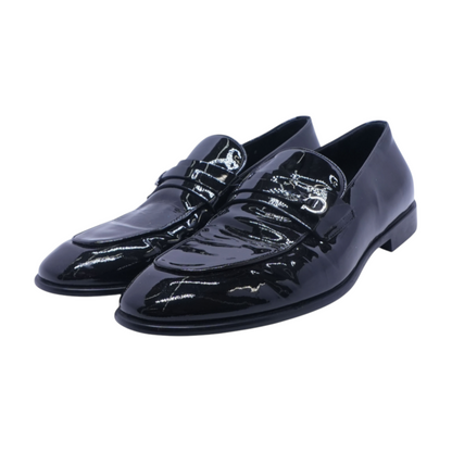 Desio Patent Leather Loafers in Black