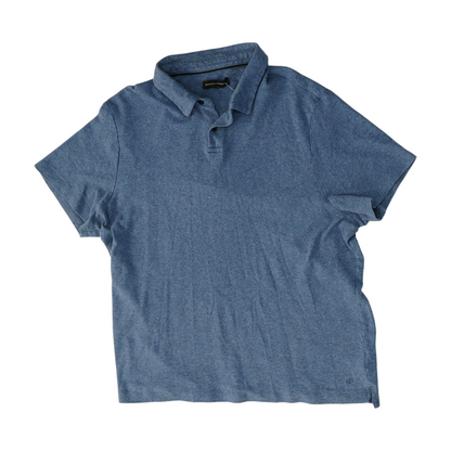 Blue Solid Short Sleeve Polo