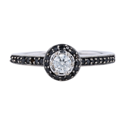 1/3 ctw 9K White Gold Diamond Engagement Ring – Image 1