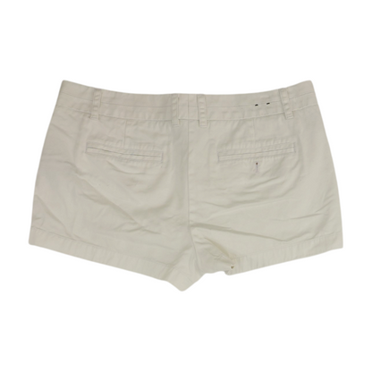 White Solid Chino Shorts