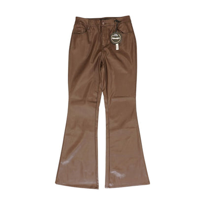 Brown Solid Five Pocket Pants