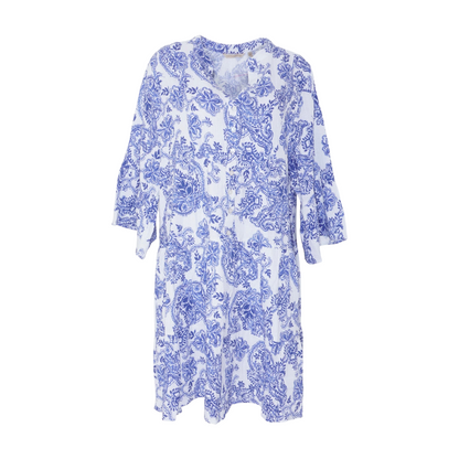 White Plus Floral Midi Dress