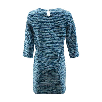 Blue Graphic Midi Dress