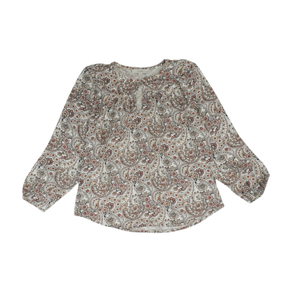 White Petite Paisley Blouse