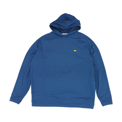 Blue Solid Hoodie Pullover