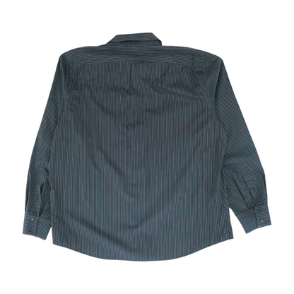 Black Striped Long Sleeve Button Down