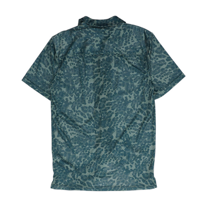 Green Camo Short Sleeve Button Down