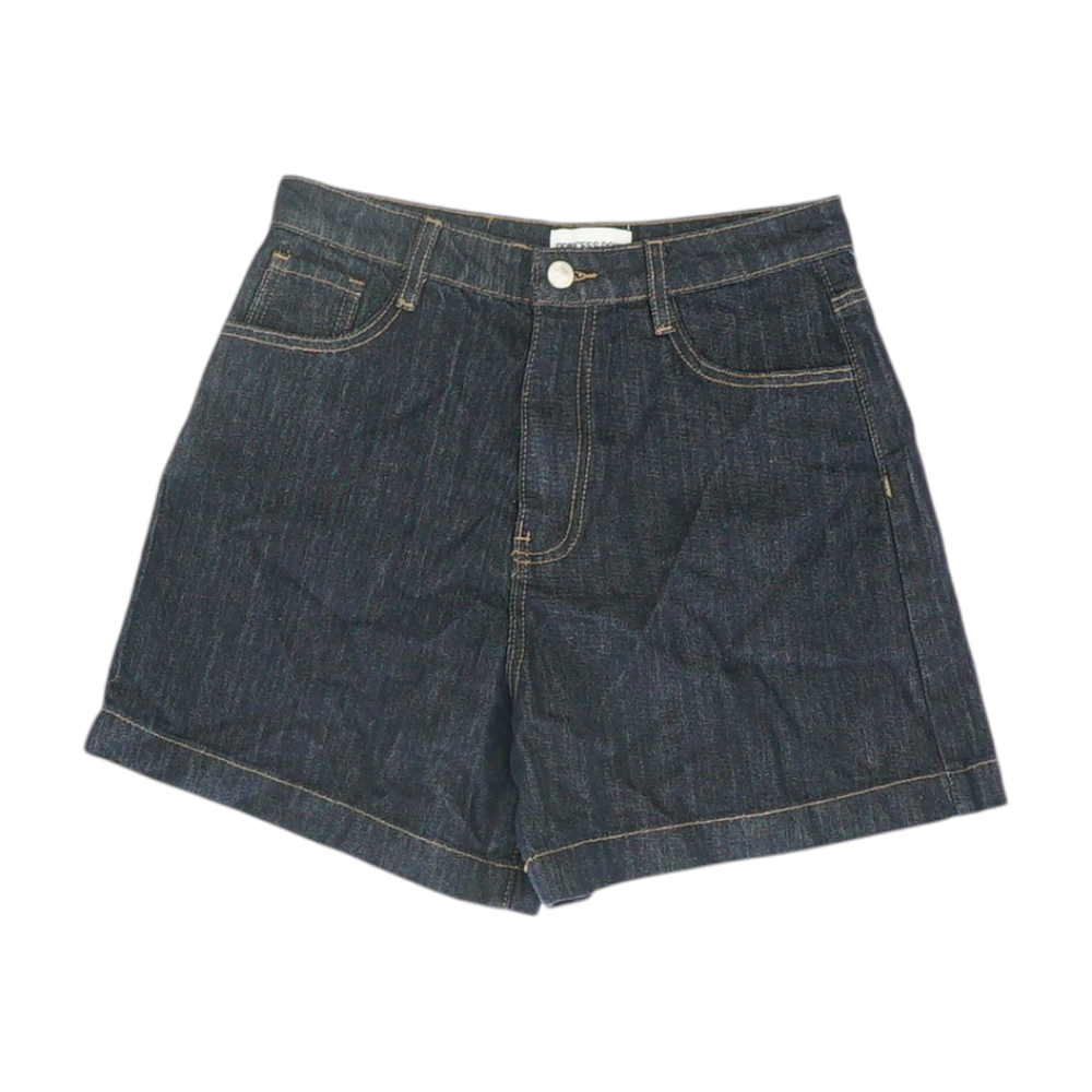 Indigo Solid Denim Shorts