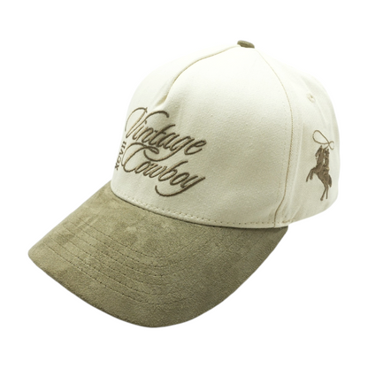 Ivory Vintage Cowboy Ballcap Hat