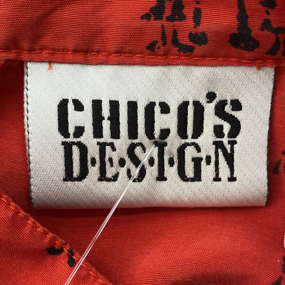 Vintage Red Silk Print Button Down