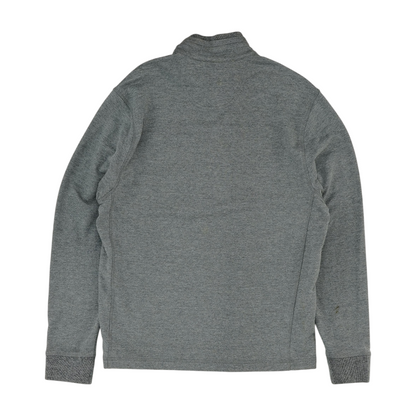 Gray Solid 1/4 Zip Pullover