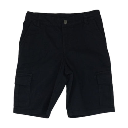 Black Solid Chino Shorts